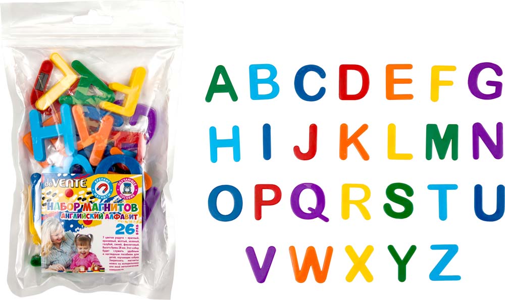 набор devente "английский алфавит на магнитах" пластик 32х28х6мм Набор devente "английский алфавит на магнитах" пластик 32х28х6мм