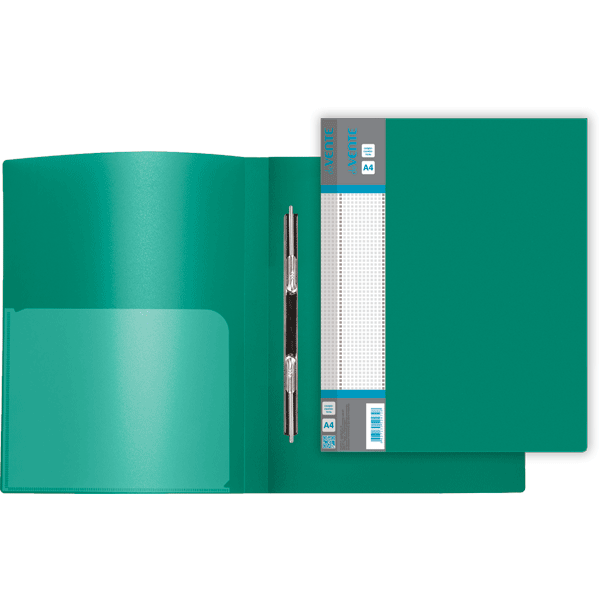 папка пласт. с пружин. скоросш. 0,7мм "devente daily" зеленая с карманом Папка пласт. с пружин. скоросш. 0,7мм "devente daily" зеленая с карманом