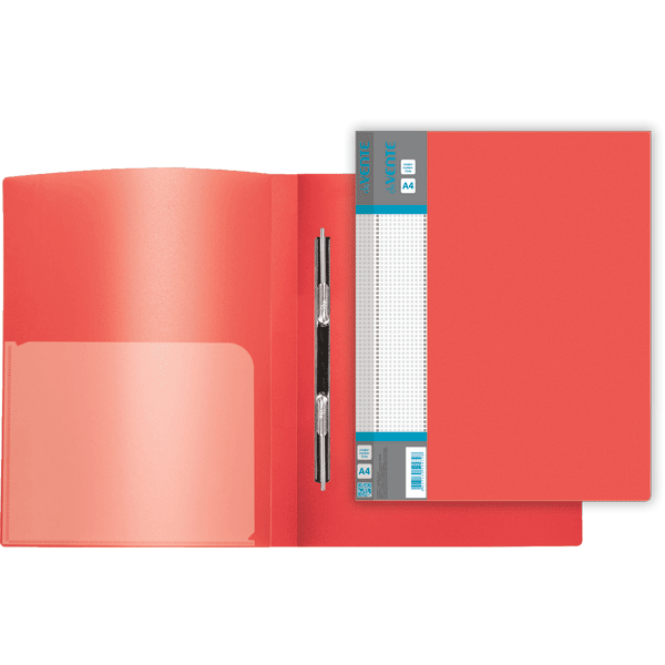 папка пласт. с пружин. скоросш. 0,7мм "devente daily" красная с карманом Папка пласт. с пружин. скоросш. 0,7мм "devente daily" красная с карманом