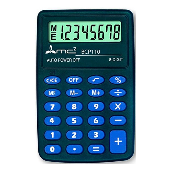 калькулятор карманный 8 разряд. mc2 вср-110,57х88мм Калькулятор карманный 8 разряд. mc2 вср-110,57х88мм