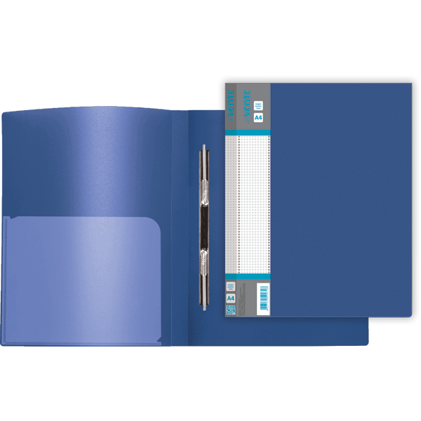 папка пласт. с пружин. скоросш. 0,7мм "devente daily" синяя с карманом Папка пласт. с пружин. скоросш. 0,7мм "devente daily" синяя с карманом