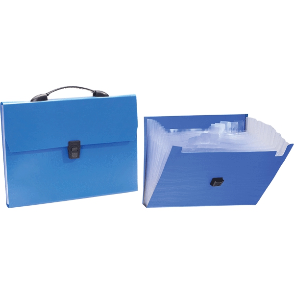 папка-портфель пласт. 13 отд. а4 "daily" синий Папка-портфель пласт. 13 отд. а4 "daily" синий