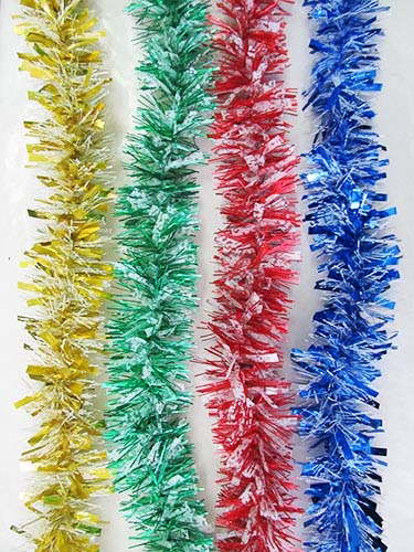 мишура "снежная" синяя (5см, 2м) Мишура "снежная" синяя (5см, 2м)