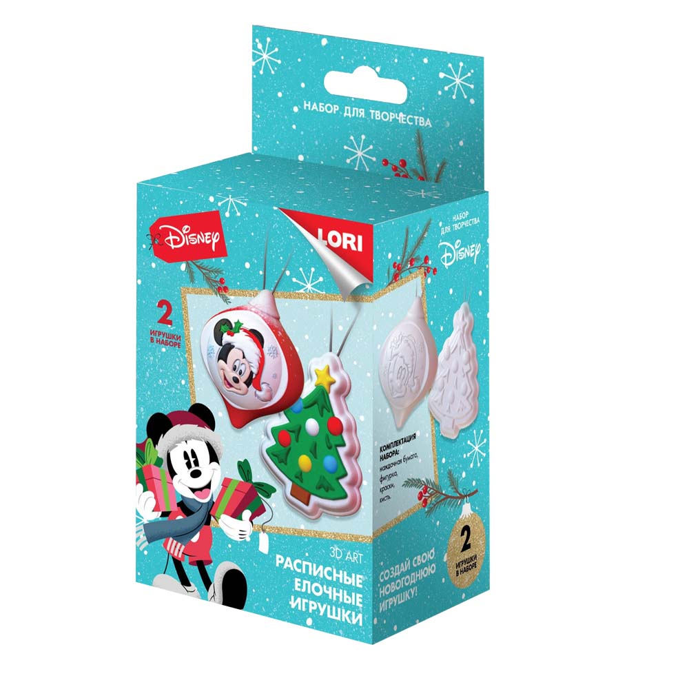 набор д/творч. 3d art. роспись ёлочных игрушек disney "микки" Набор д/творч. 3d art. роспись ёлочных игрушек disney "микки"