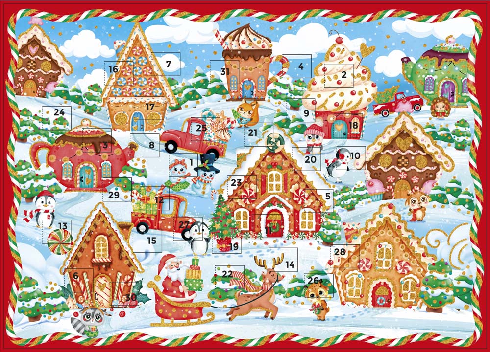 плакат "праздник" 41,5х29,5см с окошками-сюрпризами Плакат "праздник" 41,5х29,5см с окошками-сюрпризами