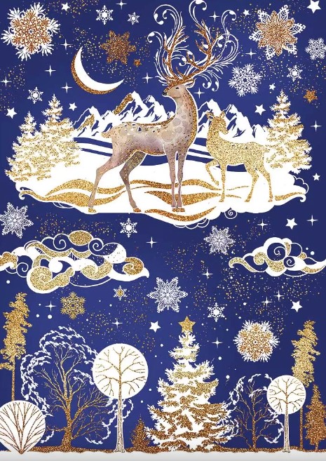 наклейки витражные "олени в лесу" Наклейки витражные "олени в лесу"