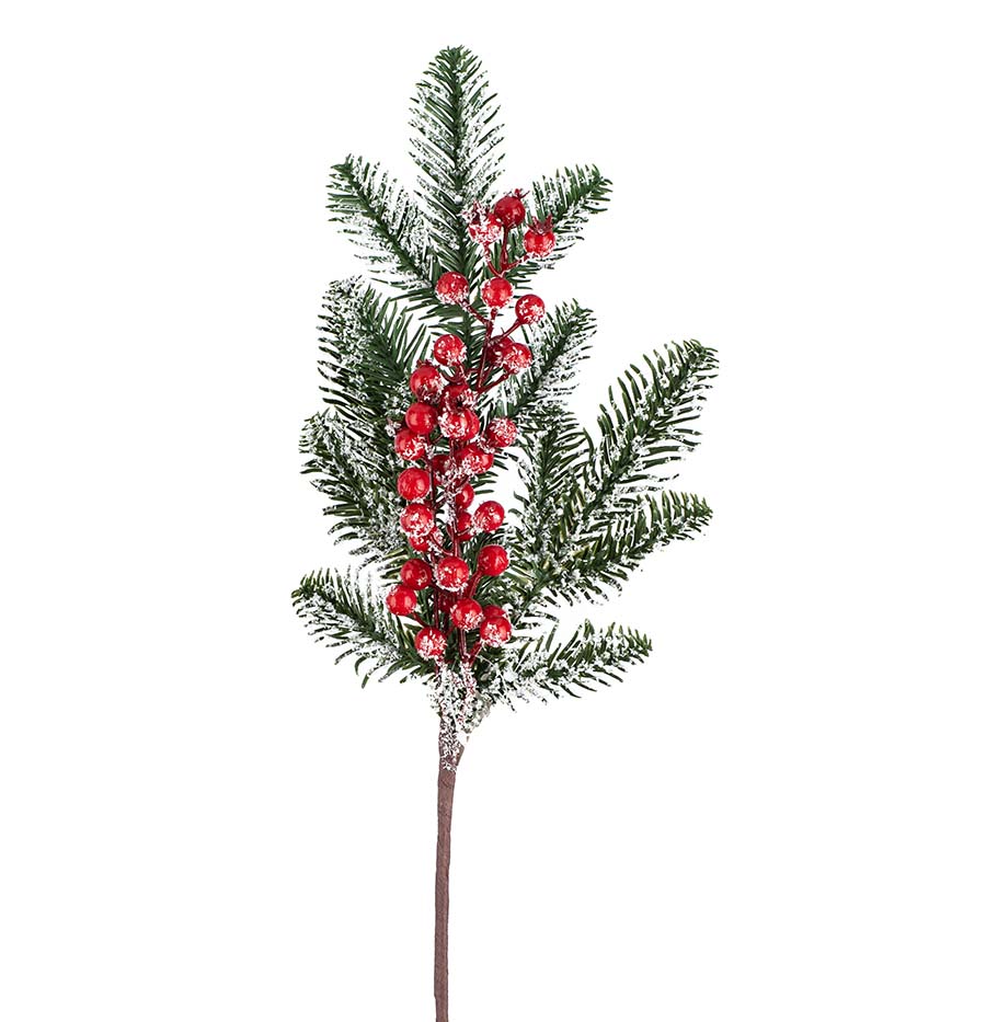 украшение новогодняя ветка 58х15,5х6см Украшение новогодняя ветка 58х15,5х6см
