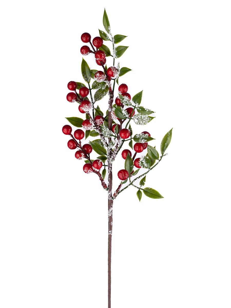 украшение новогодняя ветка 41х14х3,5см Украшение новогодняя ветка 41х14х3,5см