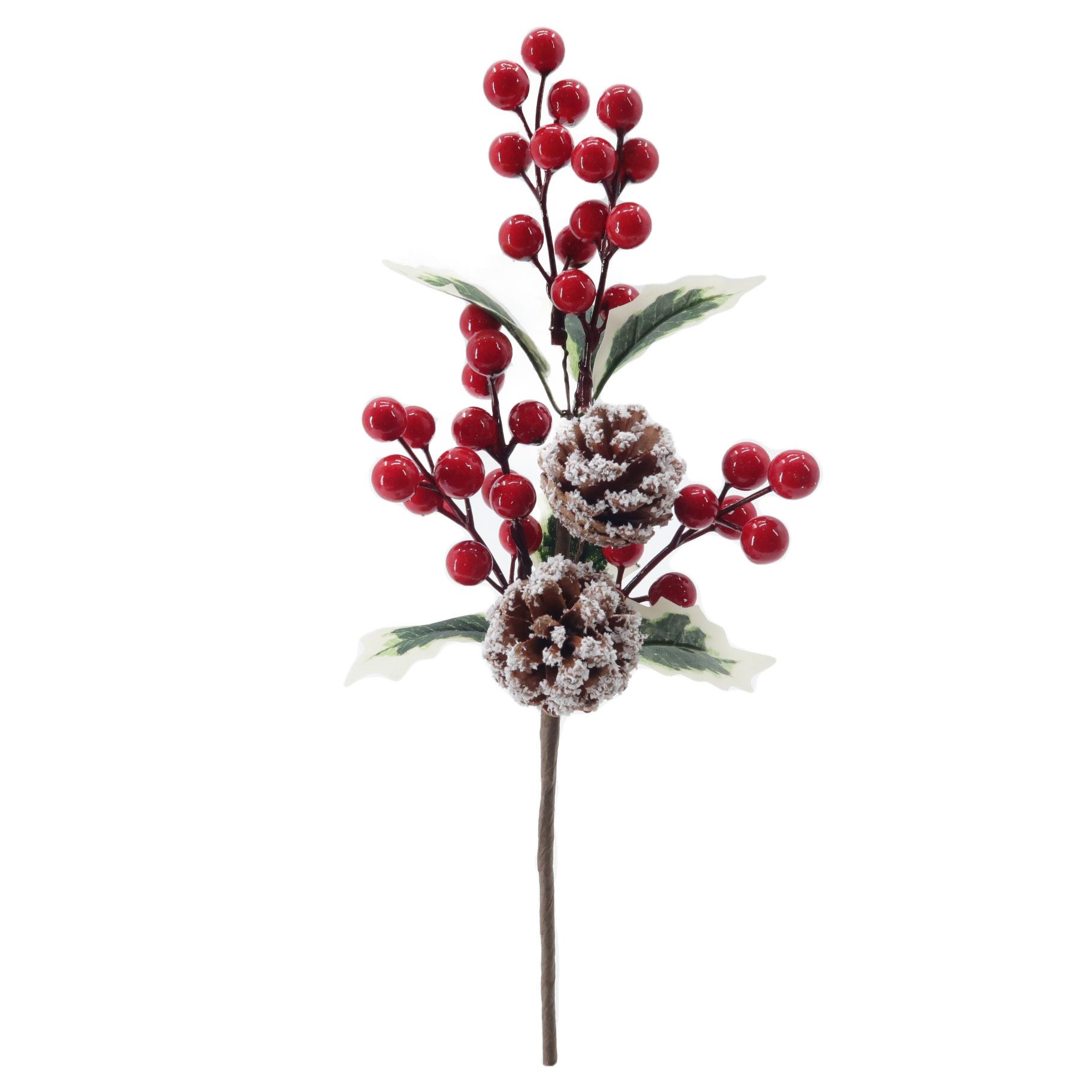 украшение новогодняя ветка с сосновыми шишками 35х13х10см Украшение новогодняя ветка с сосновыми шишками 35х13х10см