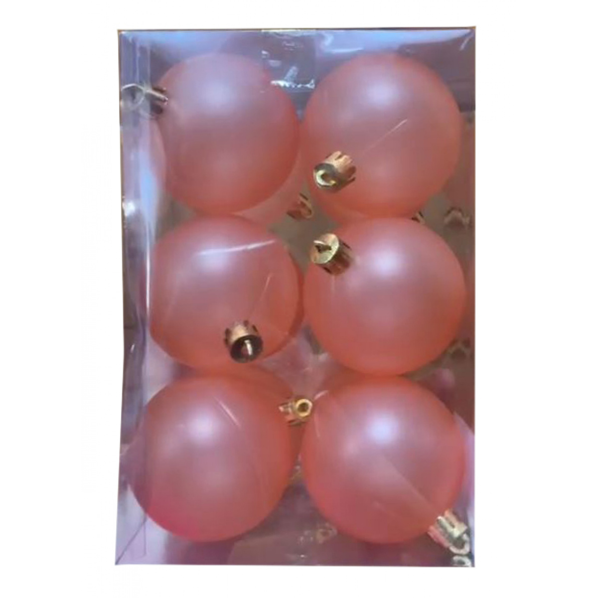 набор шаров 6см 12шт. "кристалл" персиковый (пластик) Набор шаров 6см 12шт. "кристалл" персиковый (пластик)