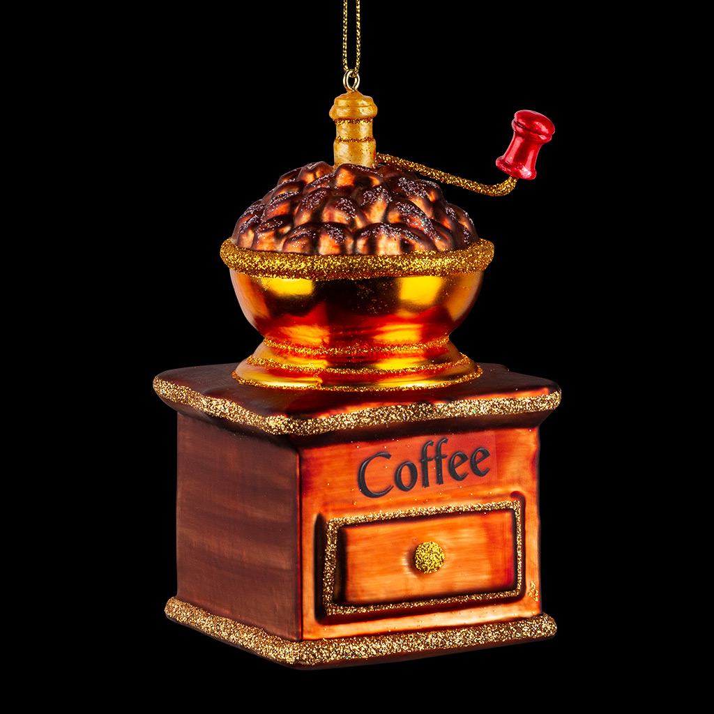 украшение "кофемолка" 13см (стекло) б/уп. Украшение "кофемолка" 13см (стекло) б/уп.