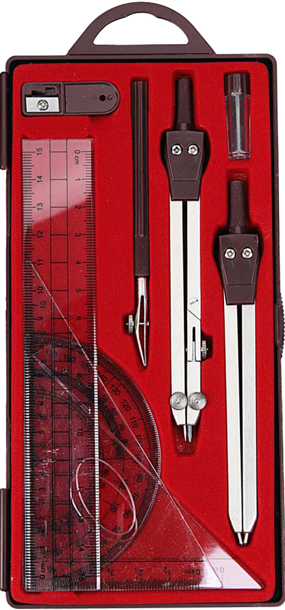 набор чертежный 9 предметов devente 135мм Набор чертежный 9 предметов devente 135мм