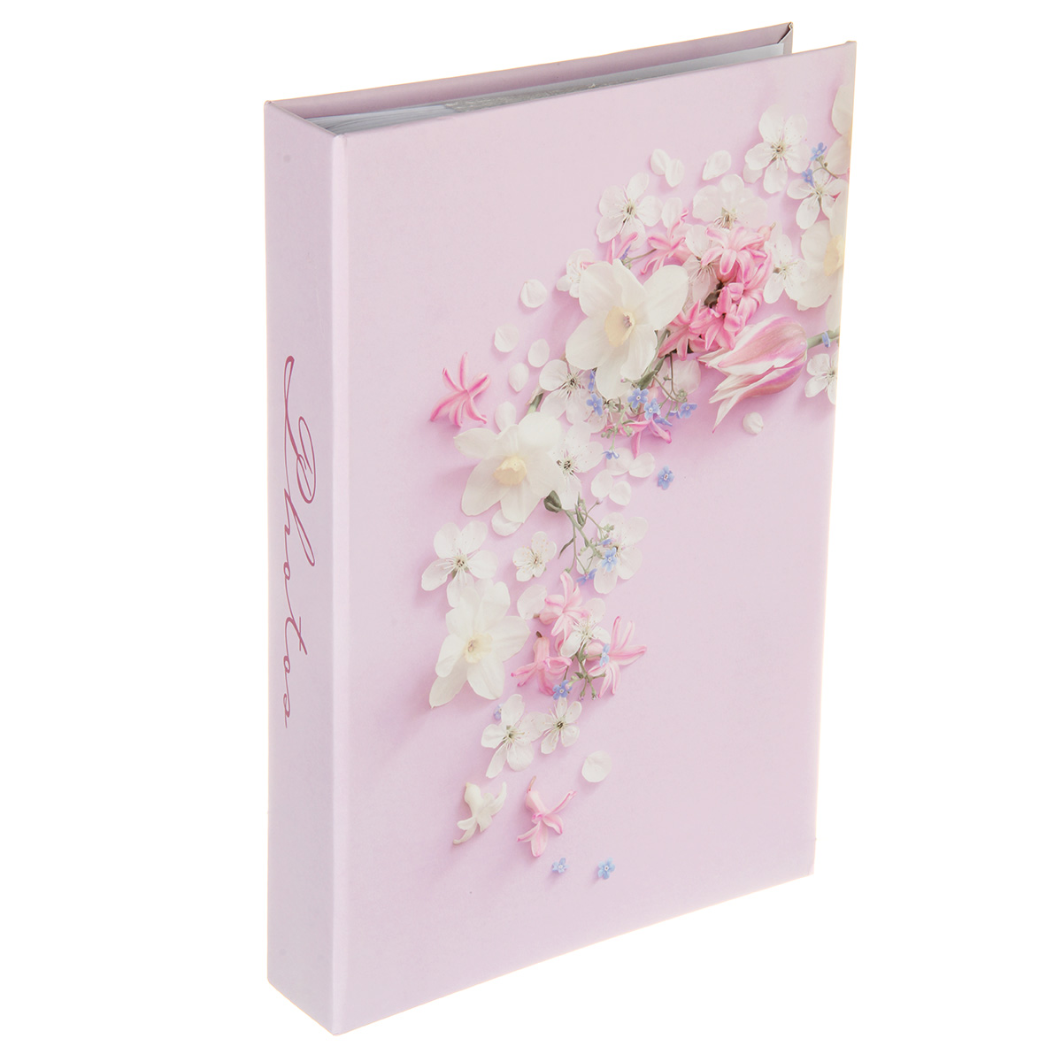 альбом для фото на 300 ф. 10х15см "нежные цветы" розовый Альбом для фото на 300 ф. 10х15см "нежные цветы" розовый