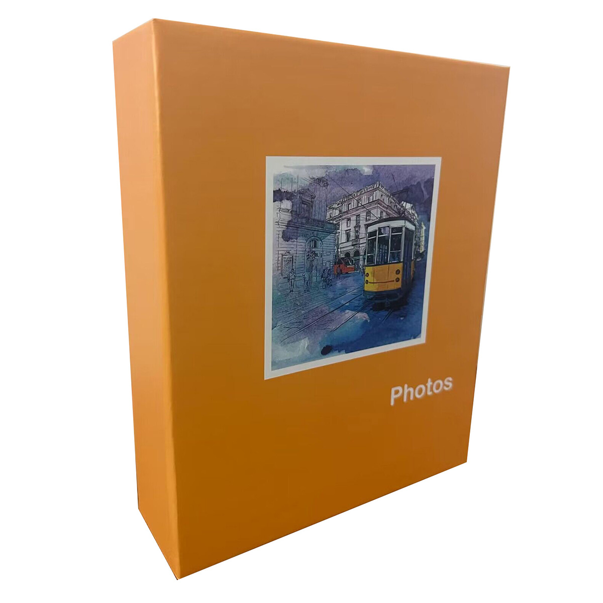 альбом для фото на 200 ф. 10х15см "трамвай" жёлтый Альбом для фото на 200 ф. 10х15см "трамвай" жёлтый