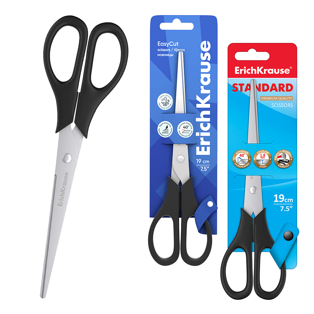 ножницы канц. "erich krause standarт" 190мм с пл. руч. Ножницы канц. "erich krause standarт" 190мм с пл. руч.