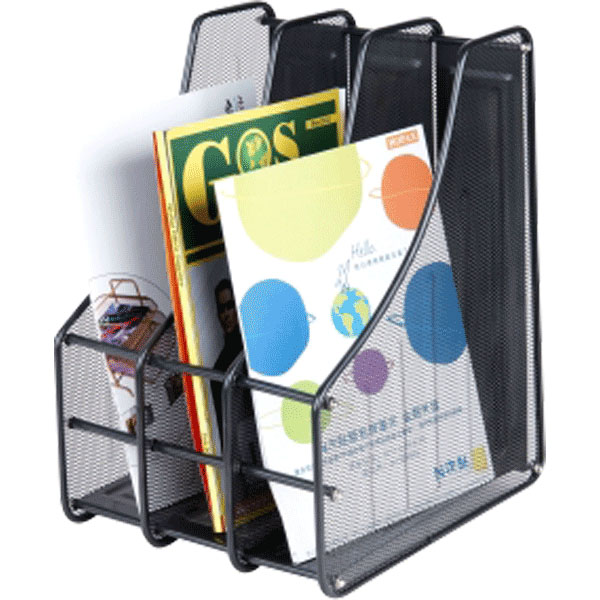 лоток для бумаг и папок 3 секц. металл. devente чёрный Лоток для бумаг и папок 3 секц. металл. devente чёрный