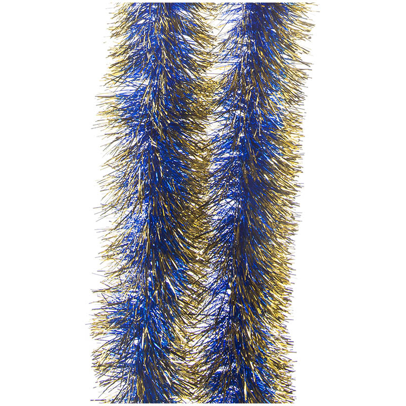 мишура "праздничная" цв.кон. золото/синяя (9,5см, 2м) штрих-код Мишура "праздничная" цв.кон. золото/синяя (9,5см, 2м) штрих-код