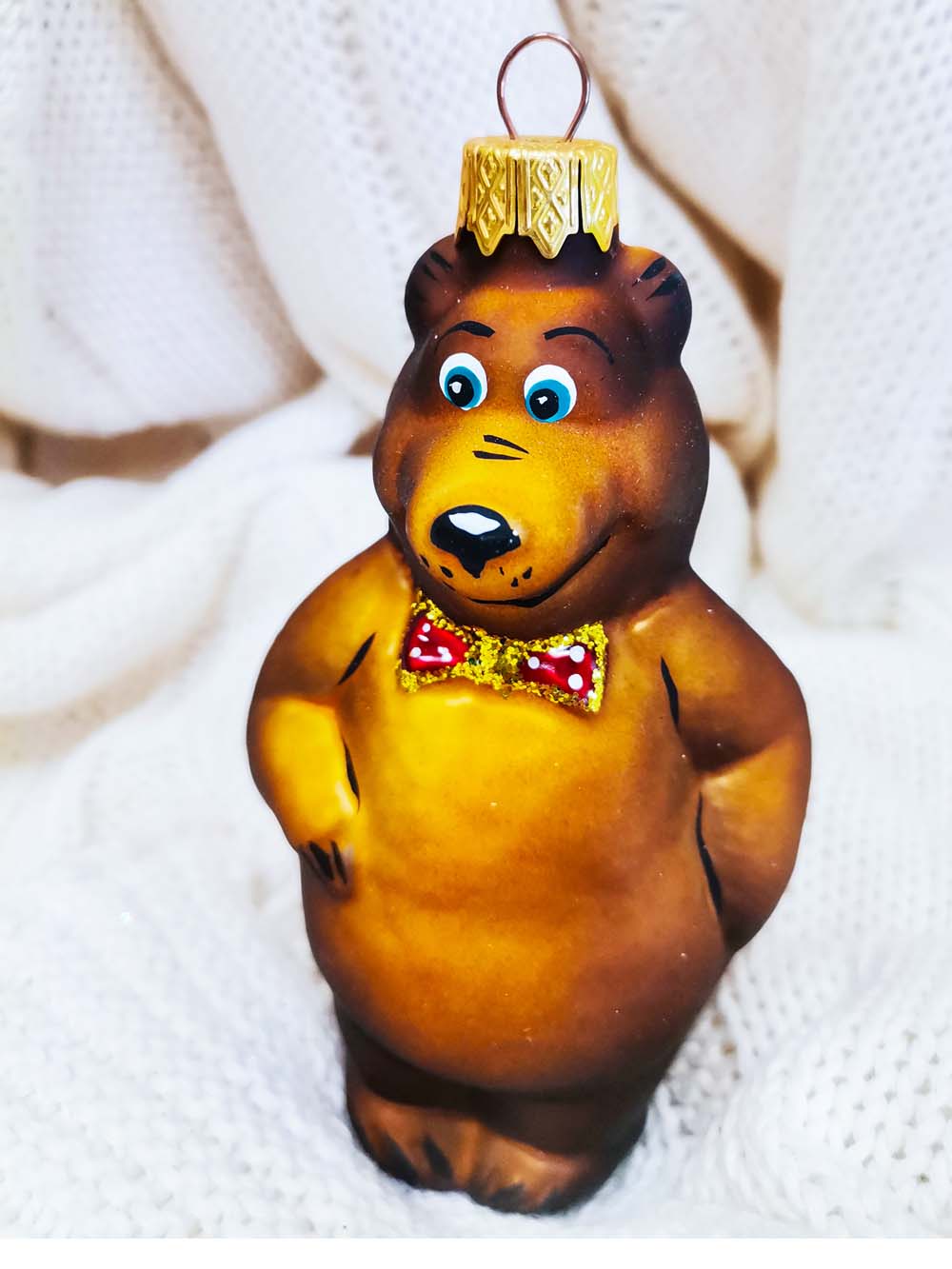 украшение "мишка" 12см (стекло) к/уп. Украшение "мишка" 12см (стекло) к/уп.