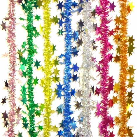 мишура "звёзды" синяя (2,0м) Мишура "звёзды" синяя (2,0м)