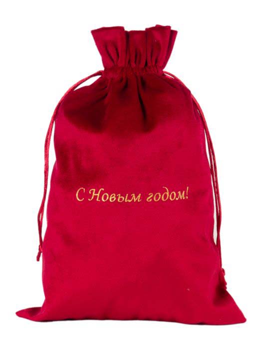 мешочек для подарков со шнурком 30х40см синий бархат Мешочек для подарков со шнурком 30х40см синий бархат