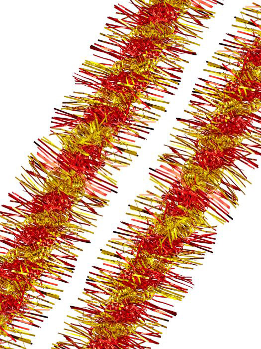 мишура красная+золото (9см, 2м) Мишура красная+золото (9см, 2м)