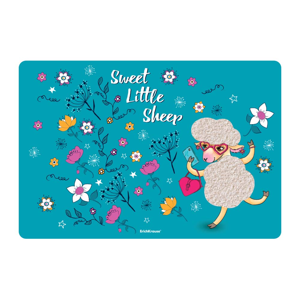 настольное покрытие "flower sheep" (erich krause) а3 пластик Настольное покрытие "flower sheep" (erich krause) а3 пластик