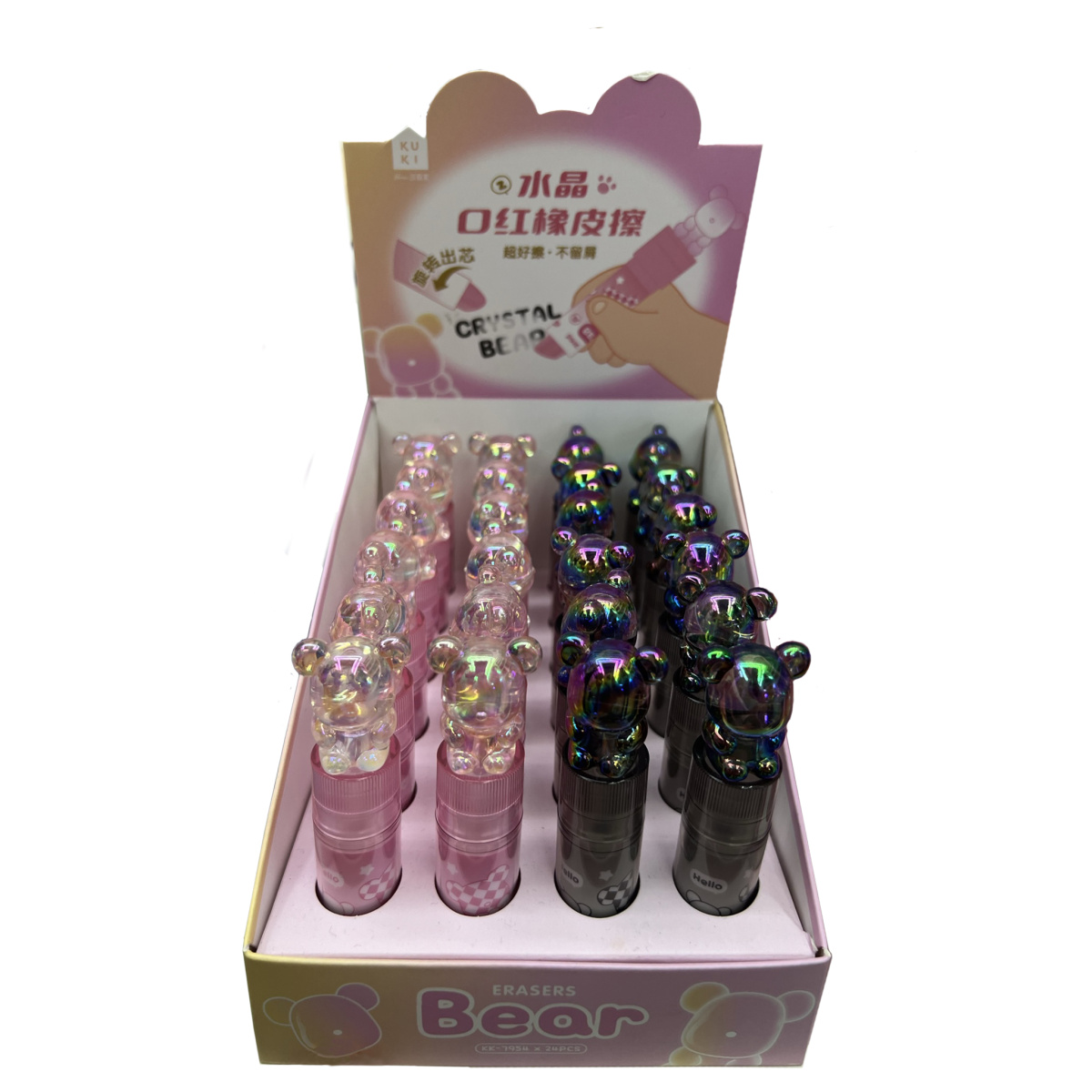 ластик-карандаш кокос "мишка" с пластик.держателем асс-т Ластик-карандаш кокос "мишка" с пластик.держателем асс-т