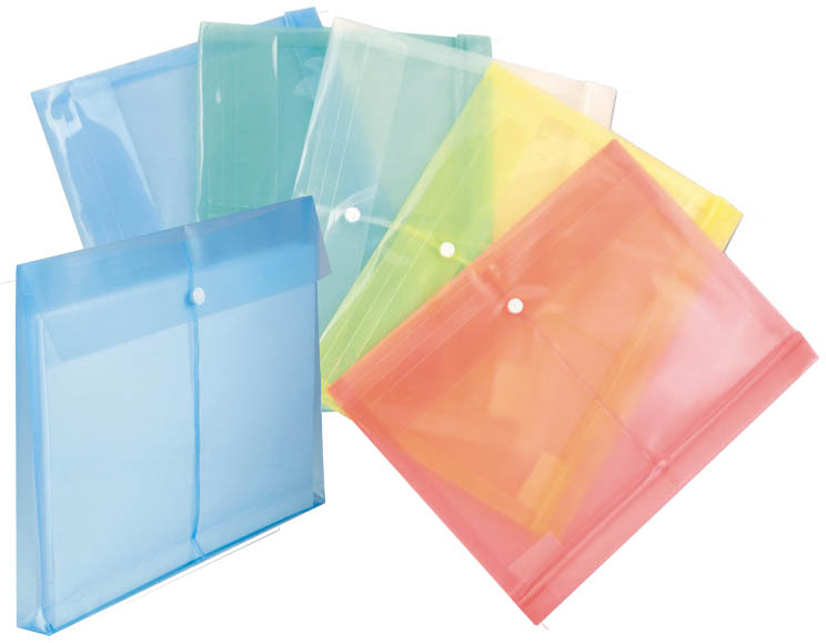 папка-конверт с кнопк. а4 180мкм ассорти с донным расширением Папка-конверт с кнопк. а4 180мкм ассорти с донным расширением