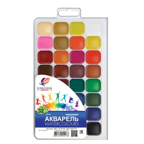 краски акварельные "классика" ("луч") 32 цв. Краски акварельные "классика" ("луч") 32 цв.