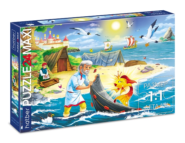 пазлы maxi 24 дет. "золотая рыбка" (hatber) Пазлы maxi 24 дет. "золотая рыбка" (hatber)