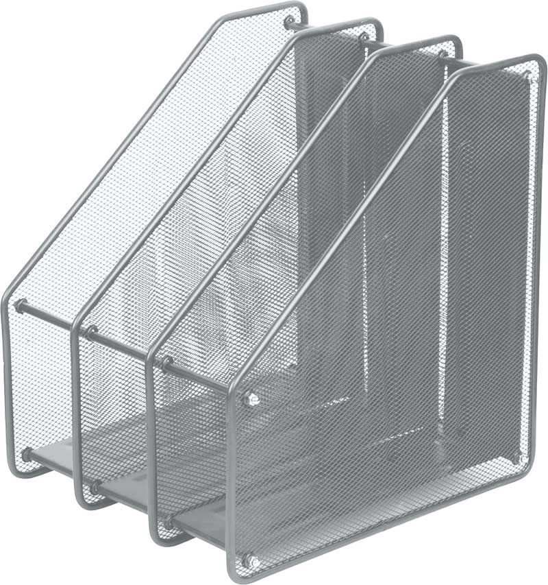 лоток для бумаг и папок 3 секц. металл. devente серый Лоток для бумаг и папок 3 секц. металл. devente серый