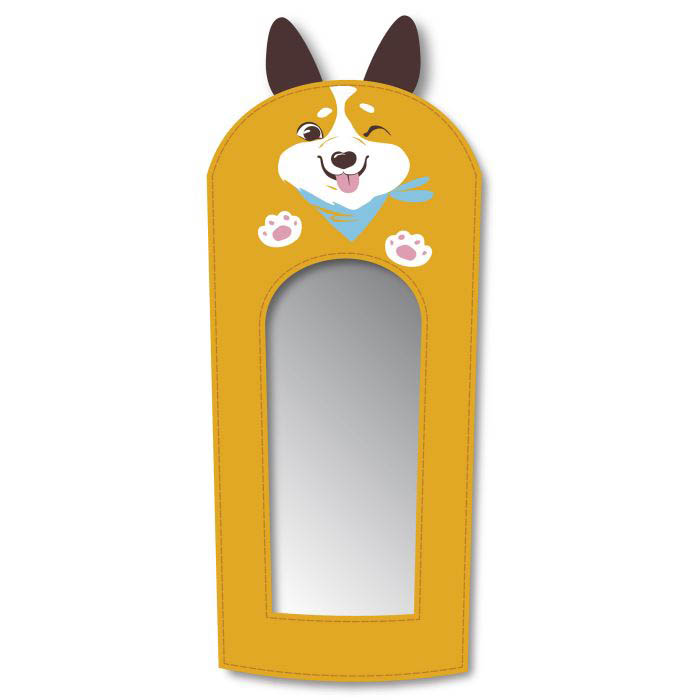 пенал-косметичка кож.зам. "корги" 20х7х7см аппликация Пенал-косметичка кож.зам. "корги" 20х7х7см аппликация