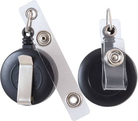 держатель для бейджа с рулеткой 70см держатель метал.+клип devente чёрный Держатель для бейджа с рулеткой 70см держатель метал.+клип devente чёрный