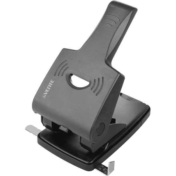 дырокол "devente" на 65л. "stripe" черный с линейкой Дырокол "devente" на 65л. "stripe" черный с линейкой