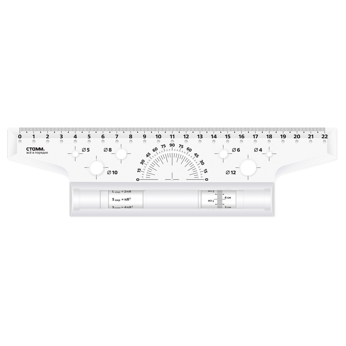 линейка-рейсшина роликовая "стамм" 22 см (метал. ролик) Линейка-рейсшина роликовая "стамм" 22 см (метал. ролик)