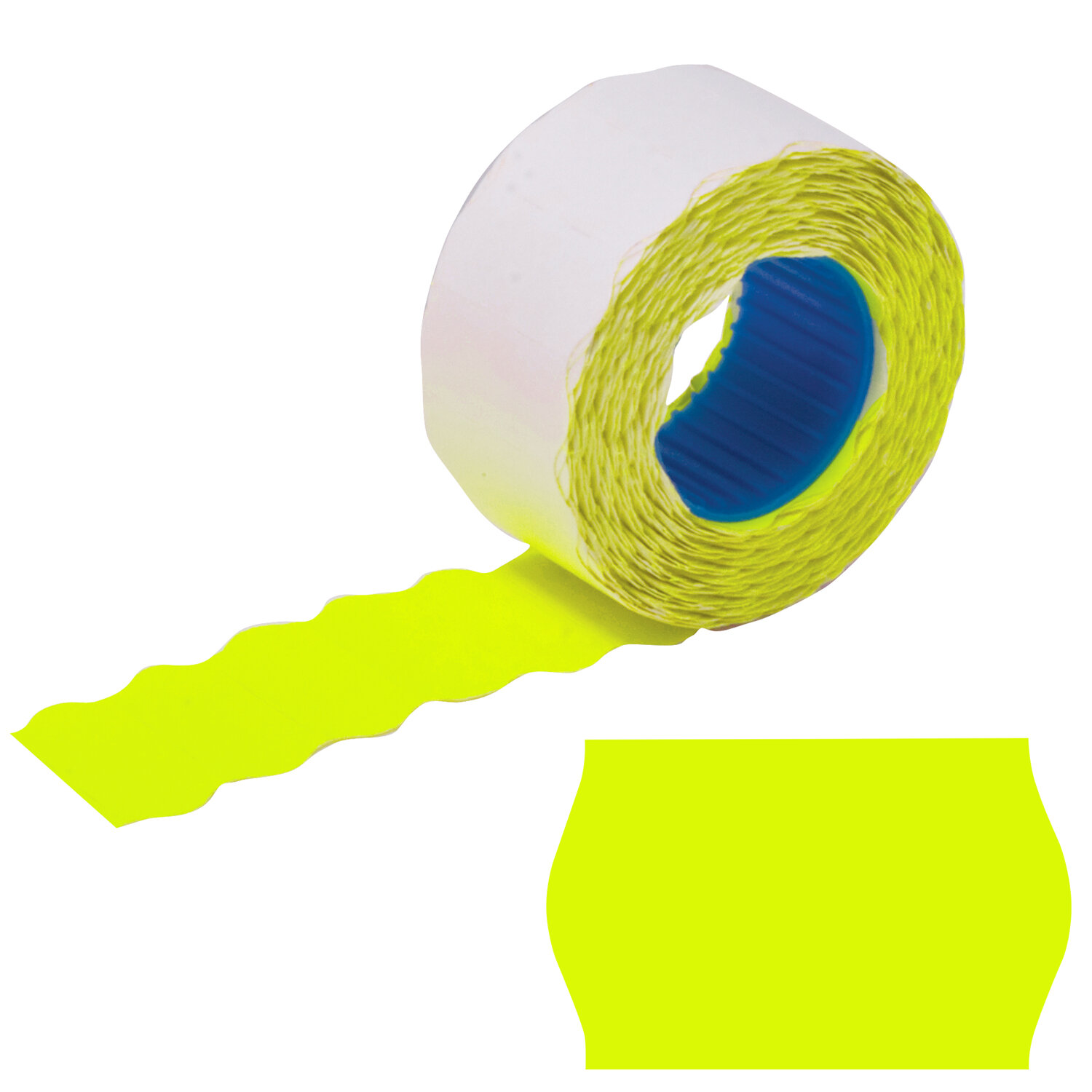 этикет-лента 26х12мм волнистая жёлтая 1000 эт. Этикет-лента 26х12мм волнистая жёлтая 1000 эт.