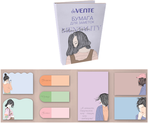 бумага д/зам.с лип.краем devente "mentality" асс-т Бумага д/зам.с лип.краем devente "mentality" асс-т