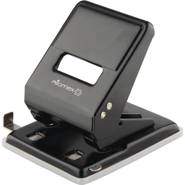 дырокол "attomex" на 45л. черный с линейкой Дырокол "attomex" на 45л. черный с линейкой