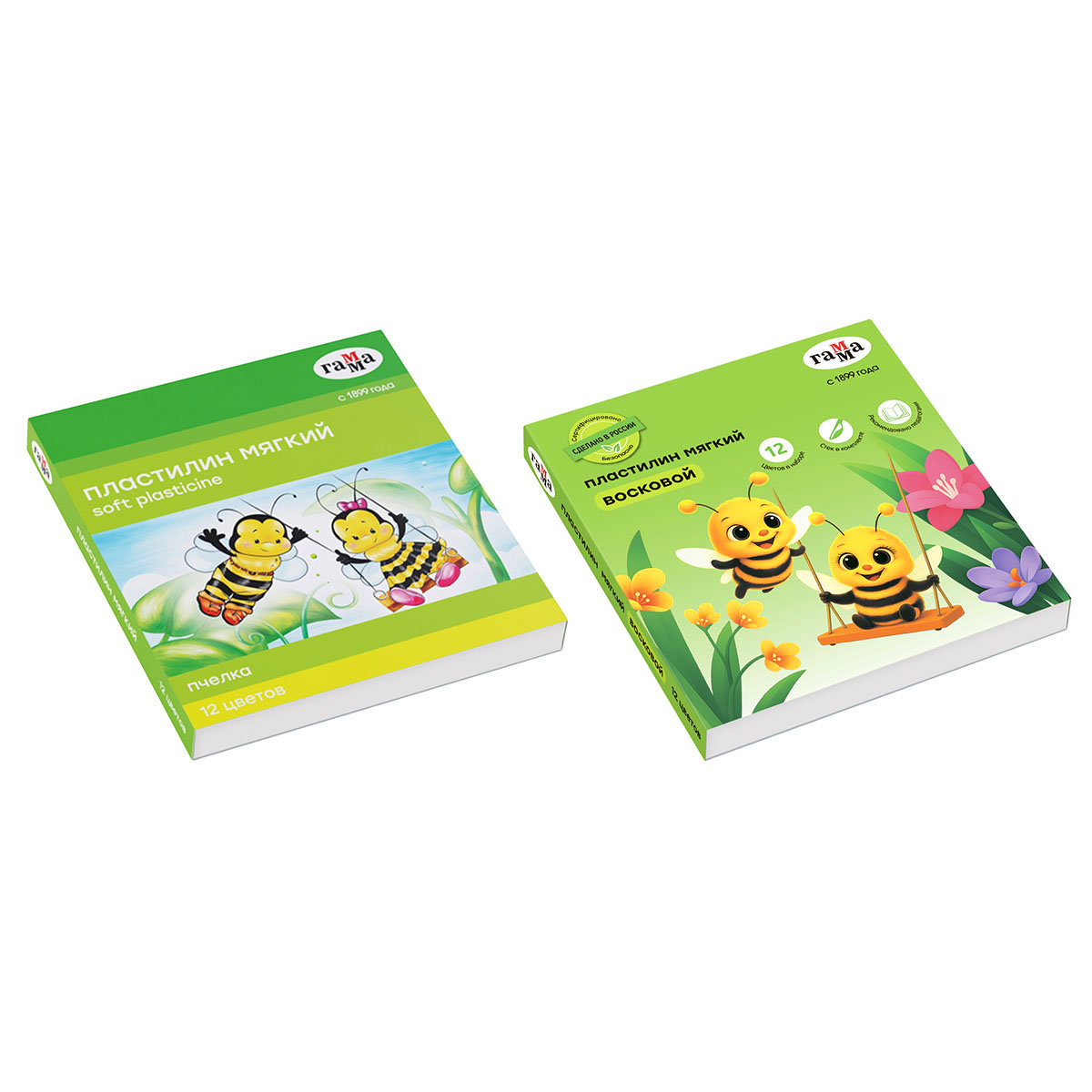 пластилин восковой "пчелка" 12 цв. к/уп. 147 гр.стек Пластилин восковой "пчелка" 12 цв. к/уп. 147 гр.стек