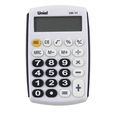 калькулятор карманный 8 разряд. uniel uk-11k,62х97мм Калькулятор карманный 8 разряд. uniel uk-11k,62х97мм