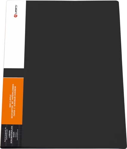 папка пласт. с зажимом lamark чёрная 600мкм Папка пласт. с зажимом lamark чёрная 600мкм