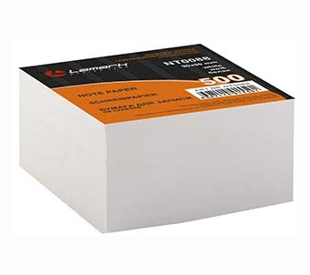 бумага для заметок белая 90х90мм 500л. lamark прокл.край Бумага для заметок белая 90х90мм 500л. lamark прокл.край