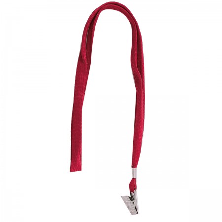 лента для бейджа 40см клип метал. devente красная Лента для бейджа 40см клип метал. devente красная