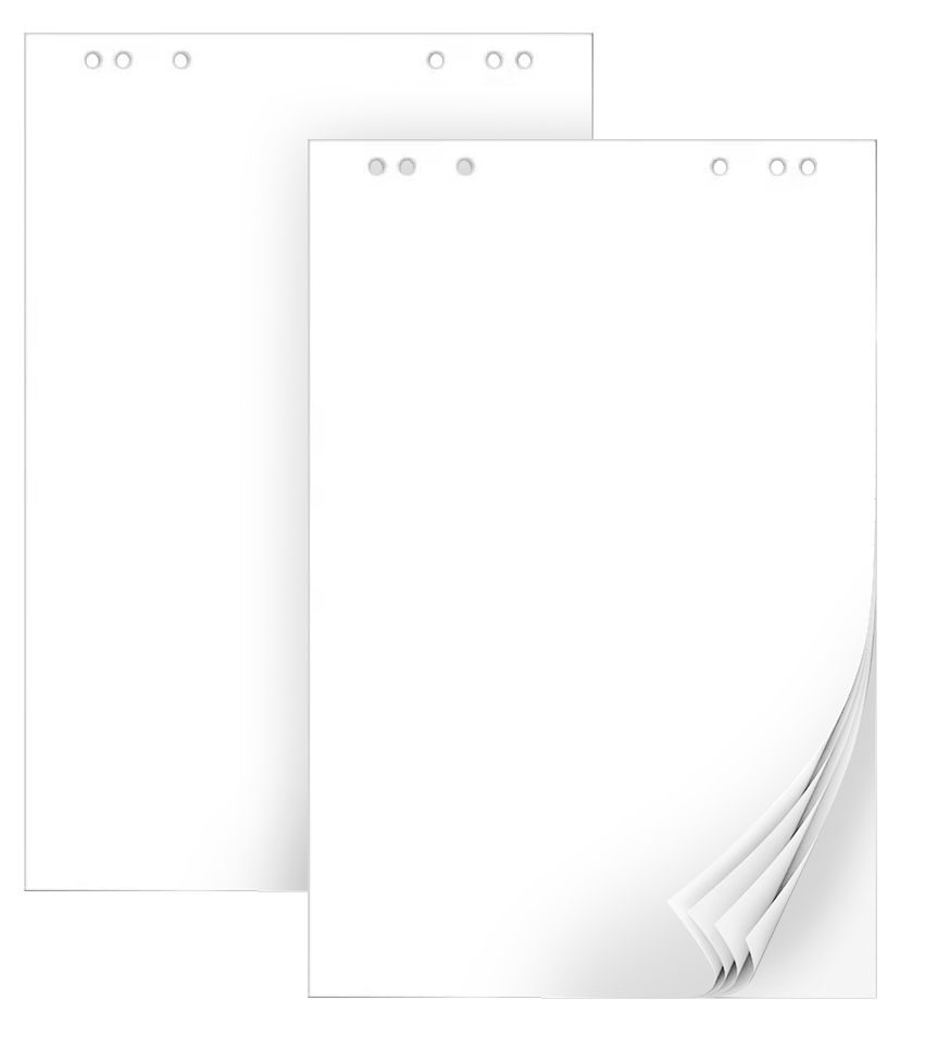 бумага для флипчарта 600х900 мм 20 л. белая 65г/м2 Бумага для флипчарта 600х900 мм 20 л. белая 65г/м2