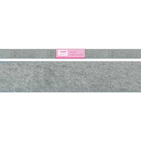 бумага гофрированная крепированная 50х250см металлик серебро Бумага гофрированная крепированная 50х250см металлик серебро