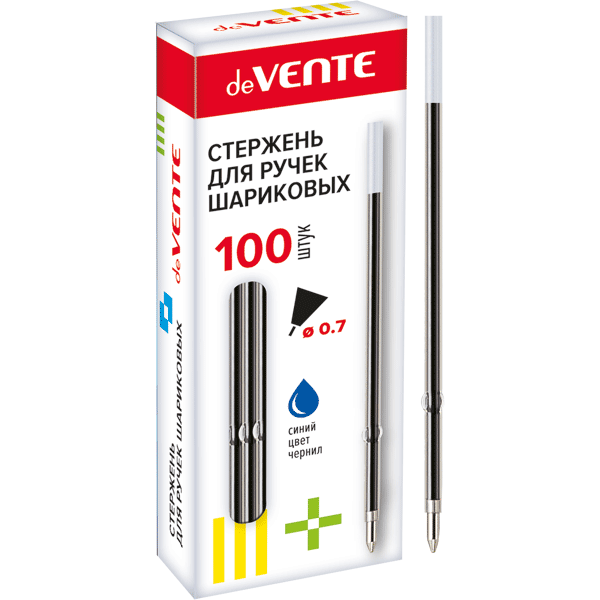 стержень 110мм с упором devente синий 0,7мм Стержень 110мм с упором devente синий 0,7мм