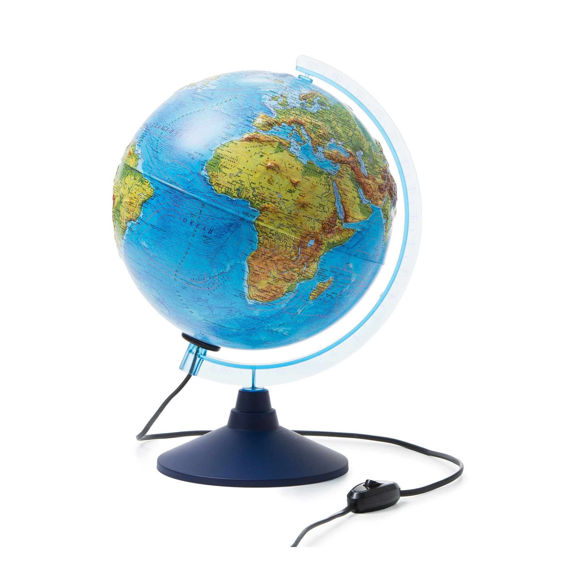 глобус физико-политический диаметр 250мм "globen" с подсветкой, рельефный, с пласт. подставкой Глобус физико-политический диаметр 250мм "globen" с подсветкой, рельефный, с пласт. подставкой