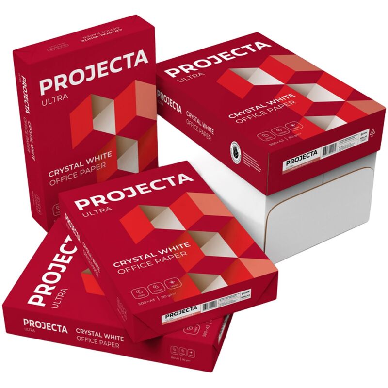 бумага офисная а3 "projecta ultra" 500л. 80г. 162% а класс Бумага офисная а3 "projecta ultra" 500л. 80г. 162% а класс