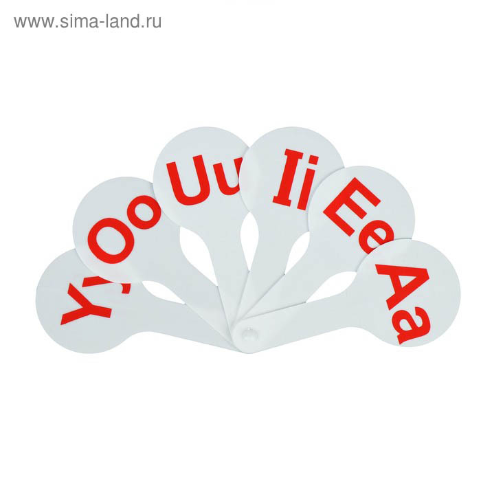 касса-веер английских гласных букв ("пчёлка") Касса-веер английских гласных букв ("пчёлка")