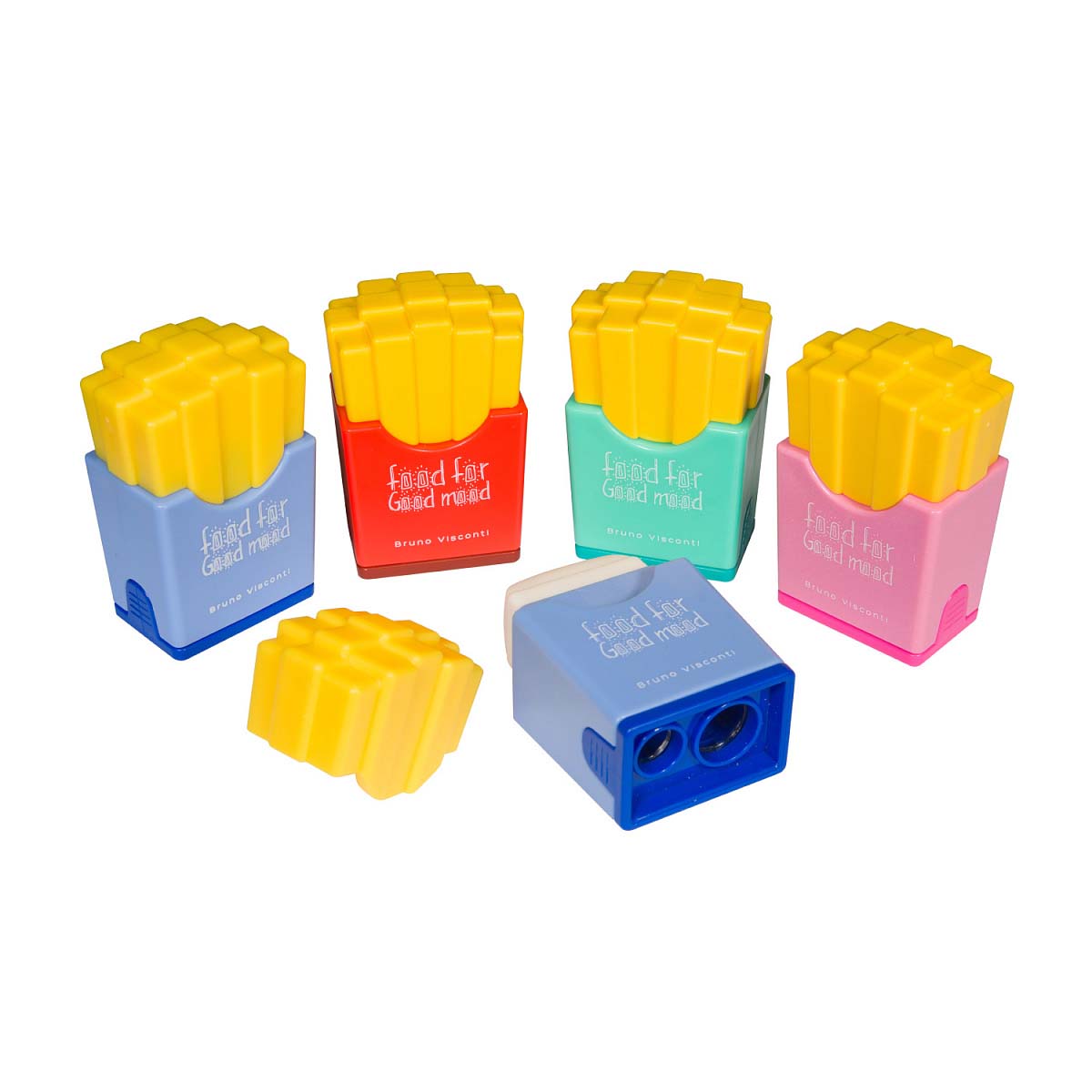 точилка с контейнером+ластик bruno visconti "good mood. картошка" 2 отв. асс-т Точилка с контейнером+ластик bruno visconti "good mood. картошка" 2 отв. асс-т